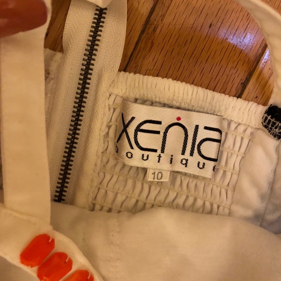 Xenia Boutique White Sequin Embellished Dress M 6 - Picture 4 of 5